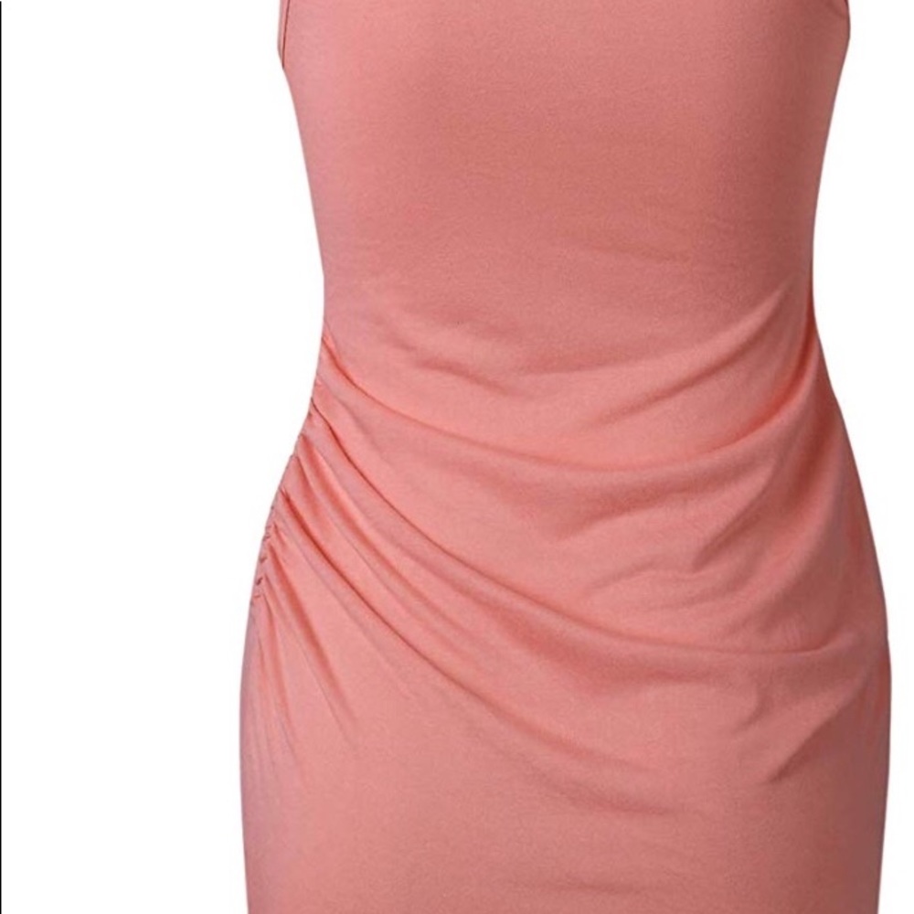 ➖SALE ➖LAST 2 HAYLEE SL BODYCON SUNDRESS IN CORAL - Picture 5 of 5